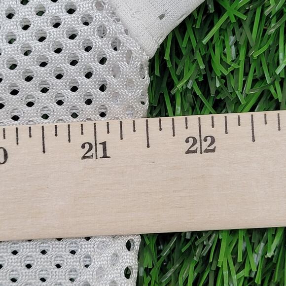 Vintage 80s Riddell Football Jersey Shirt M 21x24 Cropped Mesh - Picture 10 of 11